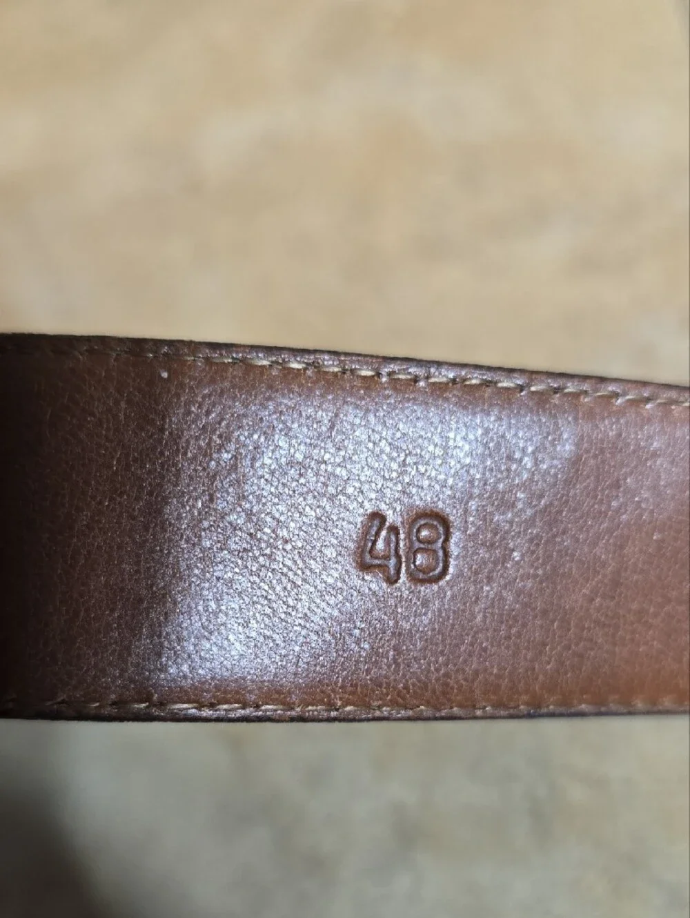 Jos. A. Bank Brown Ringmark Lizard Belt with Silver Buckle 48